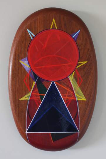 AO #2.   2021, oil and gold leaf on timber serveware, 350 x 218mm.   web.JPG